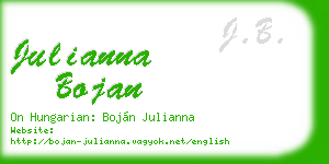 julianna bojan business card